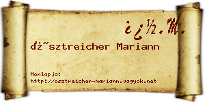 Ösztreicher Mariann névjegykártya